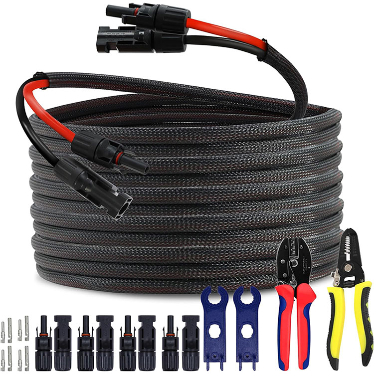 Kabllo zgjatimi diellor me dy tel 50FT 10AWG (6mm2) Teli i panelit diellor